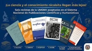 Seis revistas de la Universidad Michoacana de San Nicolás de Hidalgo son aceptadas en el Sistema Nacional de Publicaciones Científicas y Humanísticas