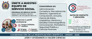 Unete a nuestro equipo de servicio social, CIC-UMSNH